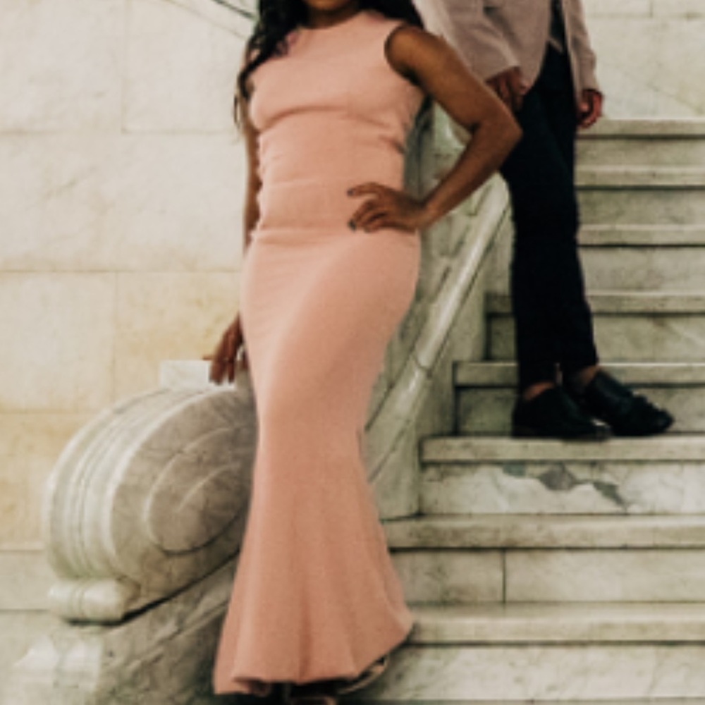 NORDSTROM blush bridesmaid dress. WORN ONCE